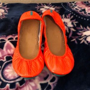 Tieks “outrageous orange” leather ballet flats